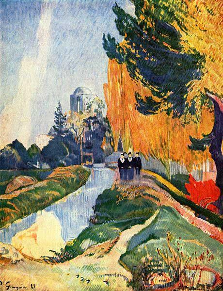 Paul Gauguin Les Alyscamps Norge oil painting art
